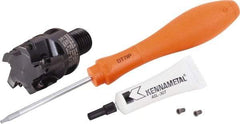 Kennametal - 1-1/4" Cut Diam, 1-1/2" OAL, Indexable Square Shoulder End Mill - M16 Modular Connection, 0° Lead Angle - Eagle Tool & Supply
