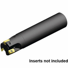 Kennametal - 1" Cut Diam, 1" Shank Diam, 7.989" OAL, Indexable Square Shoulder End Mill - Cylindrical Shank, 0° Lead Angle - Eagle Tool & Supply