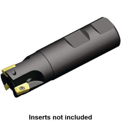 Kennametal - 32mm Cut Diam, 10mm Max Depth of Cut, 32mm Shank Diam, 101mm OAL, Indexable Square Shoulder End Mill - EC10.., EP10.. Inserts, Weldon Shank, 0° Lead Angle, Through Coolant - Eagle Tool & Supply