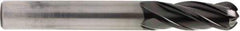 OSG - 1/32" Diam, 3/32" LOC, 4 Flute Solid Carbide Ball End Mill - Diamond Finish, Single End, 1-3/4" OAL, 1/8" Shank Diam, Spiral Flute - Eagle Tool & Supply