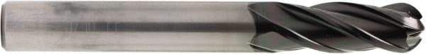 OSG - 1/2" Diam, 1" LOC, 4 Flute Solid Carbide Ball End Mill - Diamond Finish, Single End, 3" OAL, 1/2" Shank Diam, Spiral Flute - Eagle Tool & Supply