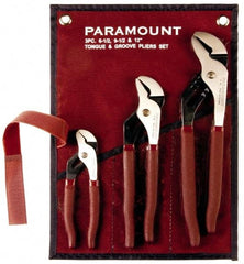 Paramount - 3 Piece Tongue & Groove Plier Set - Comes in Canvas Roll - Eagle Tool & Supply