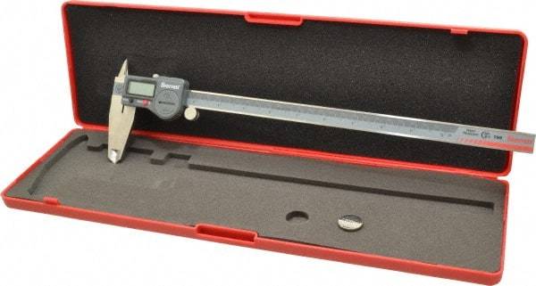 Starrett - 0 to 300mm Range, 0.01mm Resolution, IP67 Electronic Caliper - Stainless Steel with 2-1/2" Stainless Steel Jaws, 0.0015" Accuracy, Serial Output - Eagle Tool & Supply