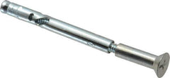 Powers Fasteners - 1/4" Diam, 1/4" Drill, 3" OAL, Sleeve Concrete Anchor - 1018 Steel, Flat Head, Combination Slotted/Phillips Drive - Eagle Tool & Supply