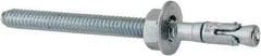 Powers Fasteners - 1/4" Diam, 1/4" Drill, 3-1/4" OAL, Wedge Expansion Concrete Anchor - 1018 Steel, Zinc-Plated Finish, Hex Nut Head, Hex Drive, 2-1/4" Thread Length - Eagle Tool & Supply