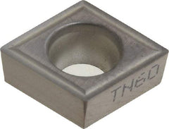 Kyocera - CCGT32.51 Grade TN60 Cermet Turning Insert - TiCN/NbC Finish, 80° Diamond, 3/8" Inscr Circle, 5/32" Thick, 1/64" Corner Radius - Eagle Tool & Supply