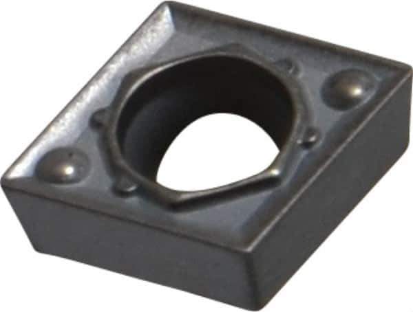 Kyocera - CCMT21.50.5 HQ Grade TN60 Cermet Turning Insert - TiCN/NbC Finish, 80° Diamond, 1/4" Inscr Circle, 3/32" Thick, 0.0079" Corner Radius - Eagle Tool & Supply