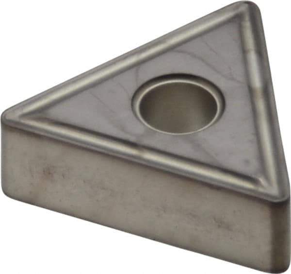 Kyocera - TNMG332 Grade TN60 Cermet Turning Insert - TiCN/NbC Finish, 60° Triangle, 3/8" Inscr Circle, 3/16" Thick, 1/32" Corner Radius - Eagle Tool & Supply