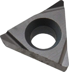 Kyocera - TPGH221 Grade TN60 Cermet Turning Insert - TiCN/NbC Finish, 60° Triangle, 1/4" Inscr Circle, 1/8" Thick, 1/64" Corner Radius - Eagle Tool & Supply