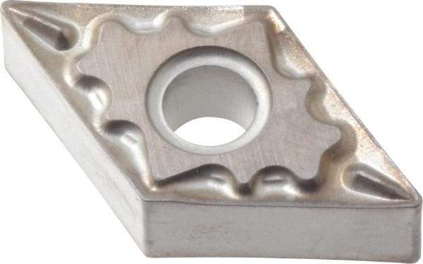 Kyocera - DNMG331 HQ Grade TN60 Cermet Turning Insert - TiCN/NbC Finish, 55° Diamond, 3/8" Inscr Circle, 3/16" Thick, 1/64" Corner Radius - Eagle Tool & Supply