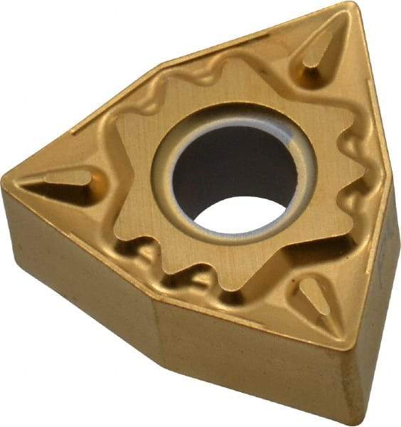 Kyocera - WNMG331 HQ Grade PV90 Cermet Turning Insert - TiN Finish, 80° Trigon, 3/8" Inscr Circle, 3/16" Thick, 1/64" Corner Radius - Eagle Tool & Supply