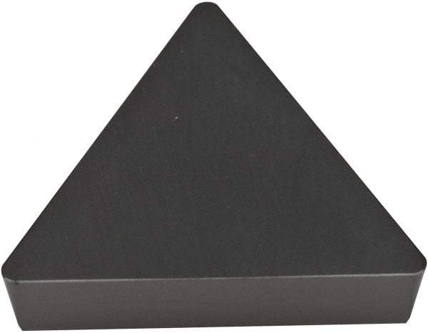 Kyocera - TPG432 T00320 Grade A65 Ceramic Turning Insert - Al2O3/TiC Finish, 60° Triangle, 1/2" Inscr Circle, 3/16" Thick, 1/32" Corner Radius - Eagle Tool & Supply