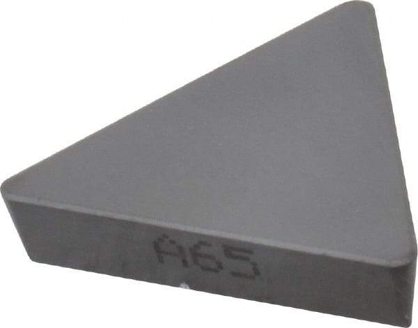 Kyocera - TPG322 T00825 Grade A65 Ceramic Turning Insert - Al2O3/TiC Finish, 60° Triangle, 3/8" Inscr Circle, 1/8" Thick, 1/32" Corner Radius - Eagle Tool & Supply