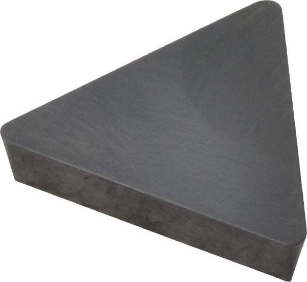 Kyocera - TPG322 T00320 Grade A65 Ceramic Turning Insert - Al2O3/TiC Finish, 60° Triangle, 3/8" Inscr Circle, 1/8" Thick, 1/32" Corner Radius - Eagle Tool & Supply