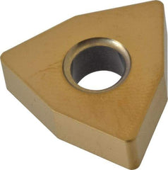 Kyocera - WNGA432 T00625AA Grade A66N Ceramic Turning Insert - Al2O3/TiC/TiN Finish, 80° Trigon, 1/2" Inscr Circle, 3/16" Thick, 1/32" Corner Radius - Eagle Tool & Supply