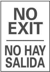 NMC - No Exit, Plastic Exit Sign - 14" Wide x 20" High, English/Spanish - Eagle Tool & Supply