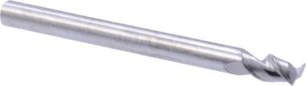 M.A. Ford - 5/32", 5/16" LOC, 5/32" Shank Diam, 2" OAL, 2 Flute, Solid Carbide Square End Mill - Single End, Uncoated, 37° Helix, Centercutting, Right Hand Cut, Right Hand Flute, Series 136 - Eagle Tool & Supply