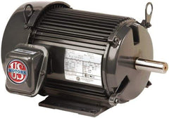 US Motors - 1 Max hp, 3,450 Max RPM, Three Polyphase Electric AC DC Motor - 208-230/460 V Input, Single Phase, 56 Frame, 5/8" Shaft Diam, Rigid Base Mount, ODP Enclosure - Eagle Tool & Supply