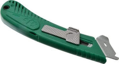 PHC - Springback Safety Cutter - 1-11/16" Steel Blade, Green ABS Handle, 1 Blade Included - Eagle Tool & Supply