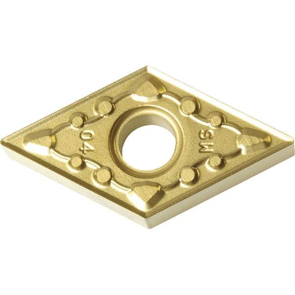 Kyocera - DNMG432 MS Grade CA6525 Carbide Turning Insert - TiCN/Al2O3/TiN Finish, 55° Diamond, 1/2" Inscr Circle, 3/16" Thick, 1/32" Corner Radius - Eagle Tool & Supply