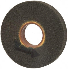 Brite Star - 6" Diam 220 Grit Silicon Carbide Unmounted Flap Wheel - 2" Hole, 1" Wide, Density 7, Coated, Grade Very Fine, 3,400 Max RPM - Eagle Tool & Supply