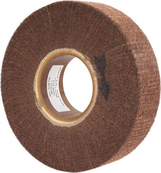 Brite Star - 8" Diam 180 Grit Aluminum Oxide Unmounted Flap Wheel - 3" Hole, 2" Wide, Density 7, Coated, Grade Fine, 3,200 Max RPM - Eagle Tool & Supply