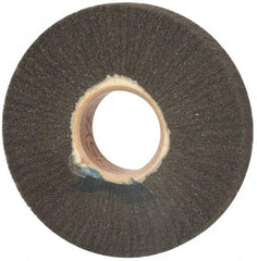 Brite Star - 6" Diam 220 Grit Silicon Carbide Unmounted Flap Wheel - 2" Hole, 1" Wide, Density 7, Coated, Grade Very Fine, 3,400 Max RPM - Eagle Tool & Supply
