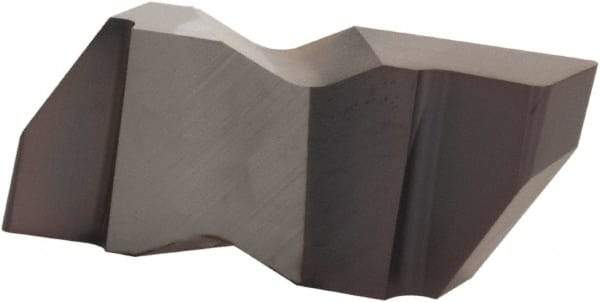 Kennametal - 3185NG Grade KCU25, 0.185" Cutting Width Carbide Grooving Insert - 0.15" Max Depth of Cut, Right Hand, 0.0225" Corner Radius, AlTiN Finish - Eagle Tool & Supply