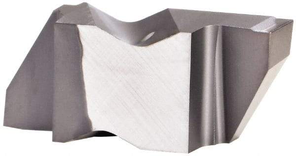 Kennametal - 3125NG K Grade KCU10, 3.18mm Cutting Width Carbide Grooving Insert - 0.15" Max Depth of Cut, Right Hand, 0.0075" Corner Radius, AlTiN Finish - Eagle Tool & Supply
