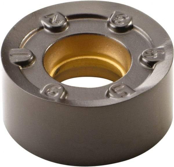 Kennametal - RNGJ1204M0 LD Grade KCPK30 Carbide Milling Insert - TiN/TiCN/Al2O3 Finish, 0.187" Thick, 12mm Inscribed Circle - Eagle Tool & Supply
