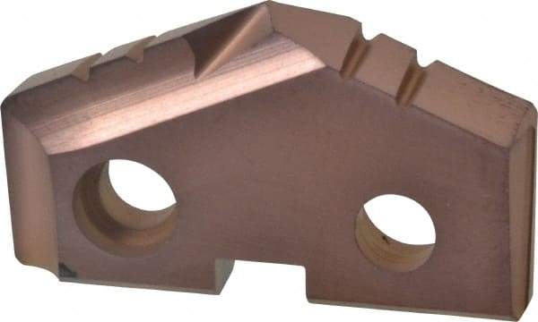 Allied Machine and Engineering - 1-3/32" Diam x 3/16" Thick, Seat Code 2, 132° Included Angle Spade Drill Insert - AM200 Coated, Cobalt, Grade Super Cobalt, Series GEN2 T-A - Eagle Tool & Supply