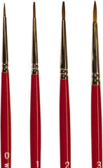 Wooster Brush - #2 Sable Artist's Paint Brush - 1/8" Wide, 21/64" Bristle Length, 5-3/4" Plastic Handle - Eagle Tool & Supply