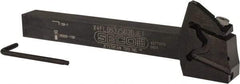 Seco - X4 Jet, External, Left Hand, 0.256" Max Depth of Cut, 0.031 to 0.118" Groove Width, Indexable Grooving Tool Holder - X4GK25..L Insert Compatibility, 0.63" Shank Height, 0.63" Shank Width, 6" OAL, Through Coolant - Eagle Tool & Supply