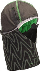MSA - Universal Size, Black/Gray/Green, Underneath Hard Hat Winter Liner - Long Neck with Detachable Bottom Length, 3 Layer - Eagle Tool & Supply