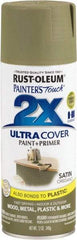 Rust-Oleum - Oregano, Satin, Enamel Spray Paint - 8 Sq Ft per Can, 12 oz Container, Use on Multipurpose - Eagle Tool & Supply