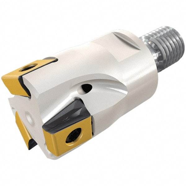 Iscar - 3/4" Cut Diam, 0.315" Max Depth of Cut, 1.18" OAL, Indexable Square Shoulder End Mill - T490 LN.T 0804 Inserts, M10 Modular Connection, 90° Lead Angle, Through Coolant, Series Helitang - Eagle Tool & Supply
