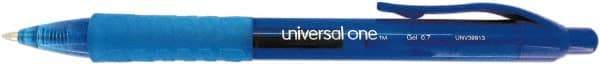 UNIVERSAL - Ball Tip Gel Roller Ball Pen - Blue - Eagle Tool & Supply