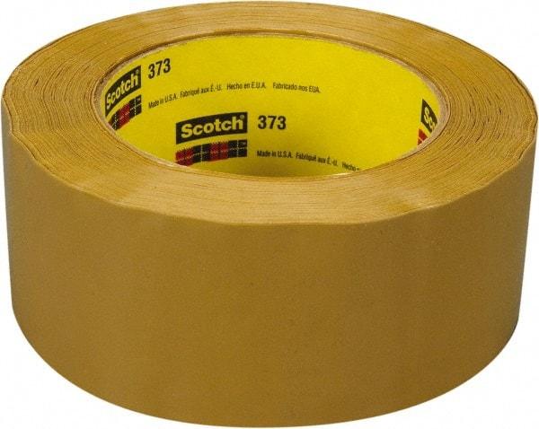 3M - 3" x 55 Yd Natural (Color) Rubber Adhesive Sealing Tape - Polypropylene Film Backing, 2.5 mil Thick, 60 Lb Tensile Strength, Series 373 - Eagle Tool & Supply