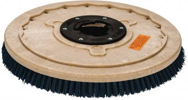 PRO-SOURCE - 20" Diam Scrubbing Brush - 20" Machine, 1-1/2" Trim Length, Blue Pad, Silicone Carbide & Nylon - Eagle Tool & Supply