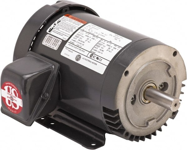 US Motors - 10 hp, TEFC Enclosure, No Thermal Protection, 3,515 RPM, 208-230/460 Volt, 60 Hz, Three Phase Premium Efficient Motor - Exact Industrial Supply