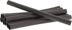 3M - 6" Long, 3:1, Polyolefin Heat Shrink Electrical Tubing - Black - Eagle Tool & Supply