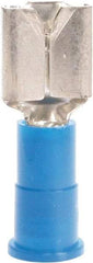 3M - 16 to 14 AWG, Vinyl, Partially Insulated, Female Wire Disconnect - 1/4 Inch Wide Tab, Blue, RoHS 2011/65/EU Compliant - Eagle Tool & Supply