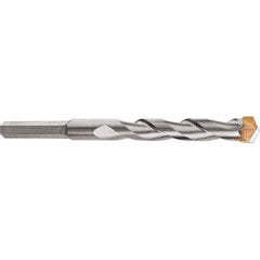 DeWALT - 3/16" Diam, Round with Flats Shank, Carbide-Tipped Rotary & Hammer Drill Bit - Eagle Tool & Supply