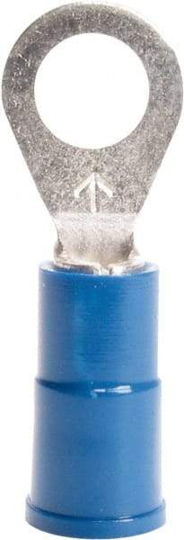 3M - 16-14 AWG Partially Insulated Crimp Connection Circular Ring Terminal - #10 Stud, 0.9" OAL x 0.33" Wide, Copper Contact - Eagle Tool & Supply