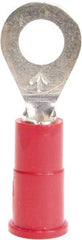 3M - 22-18 AWG Partially Insulated Crimp Connection Circular Ring Terminal - #10 Stud, 0.93" OAL x 0.31" Wide, Copper Contact - Eagle Tool & Supply
