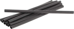 3M - 6" Long, 2:1, Polyolefin Heat Shrink Electrical Tubing - Black - Eagle Tool & Supply