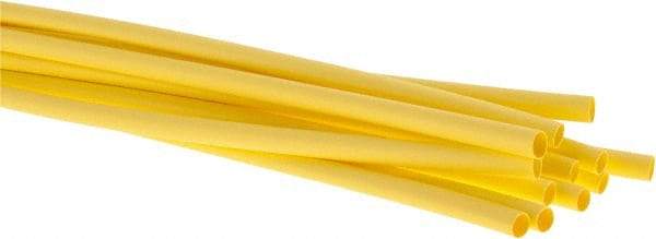 3M - 48" Long, 2:1, Polyolefin Heat Shrink Electrical Tubing - Yellow - Eagle Tool & Supply