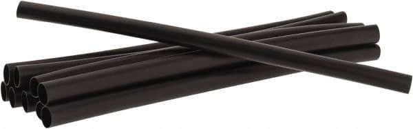 3M - 6" Long, 2:1, Polyolefin Heat Shrink Electrical Tubing - Black - Eagle Tool & Supply