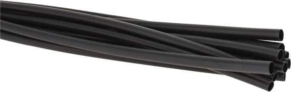 3M - 48" Long, 2:1, Polyolefin Heat Shrink Electrical Tubing - Black - Eagle Tool & Supply