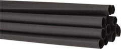 3M - 48" Long, 2:1, Polyolefin Heat Shrink Electrical Tubing - Black - Eagle Tool & Supply